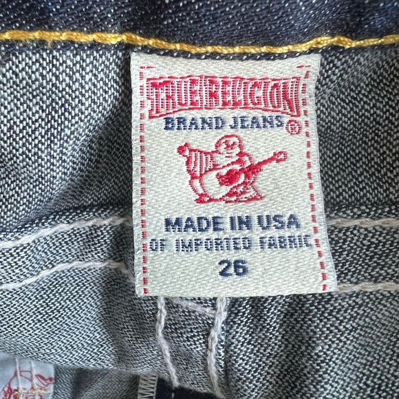 Vintage True Religion Rare Skull & Roses Distressed Jeans Size 26 - Picture 6 of 6